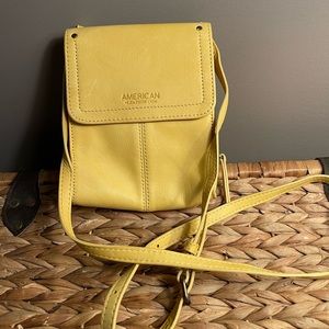 Soft leather crossbody bag with built in wallet space